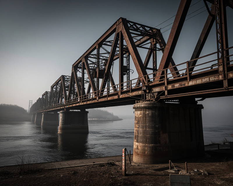 Industrial Bridge over Tumen River