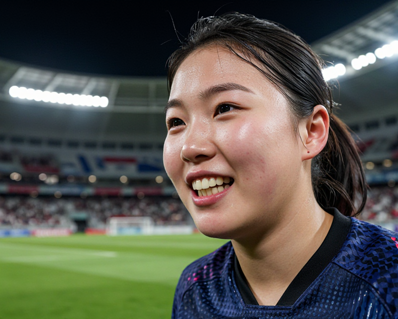 South Korean Women's Football Victory Moment