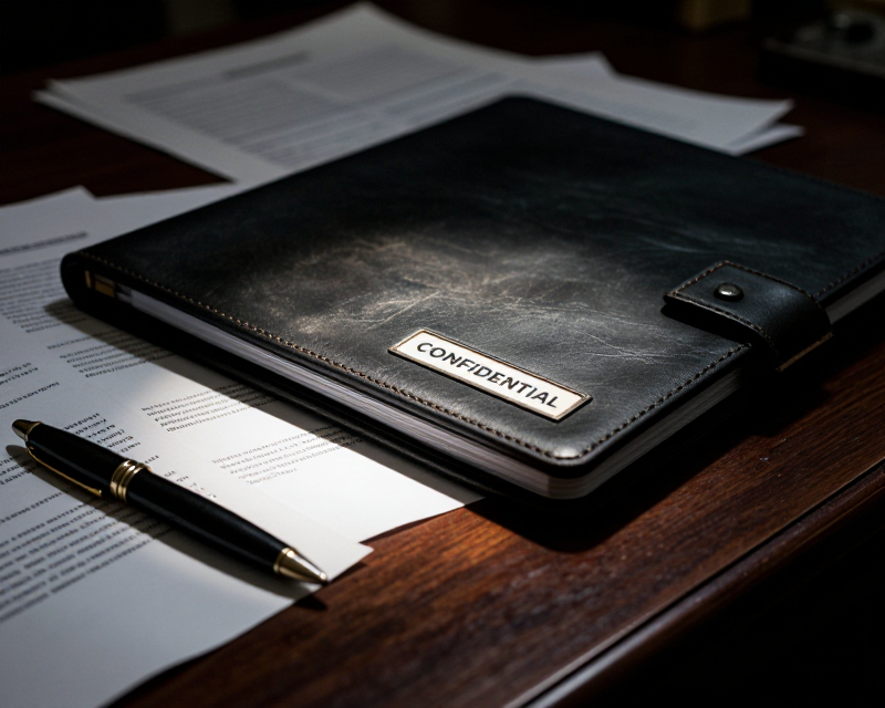Confidential Documents in Shadows