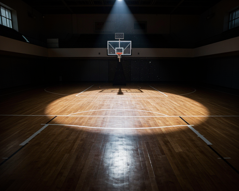 Empty Basketball Court