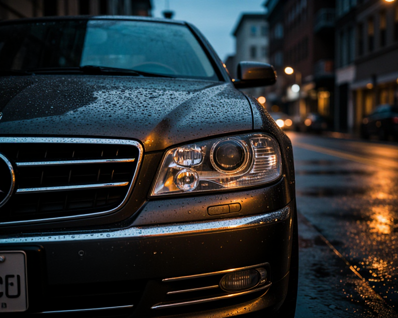 Cinematic Hybrid Car in US Urban Night