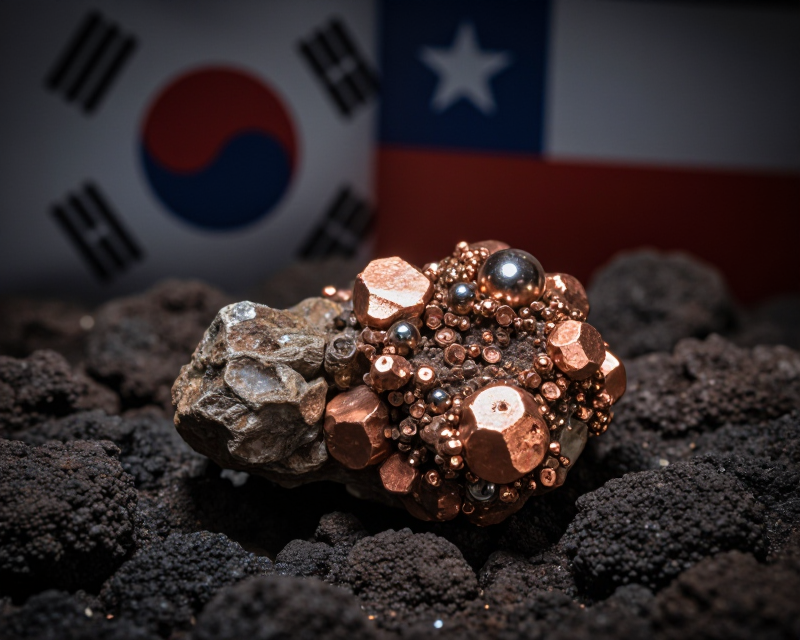Symbolic connection between Korea and Chile through minerals